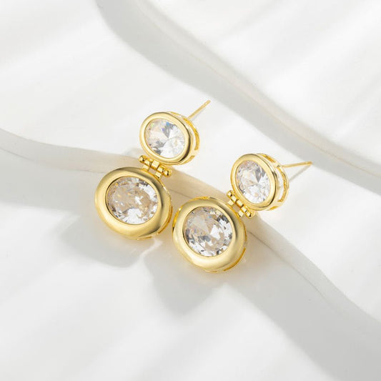 14K Gold Plated Round Ring Earrings