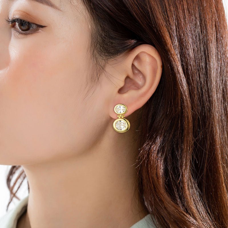 14K Gold Plated Round Ring Earrings