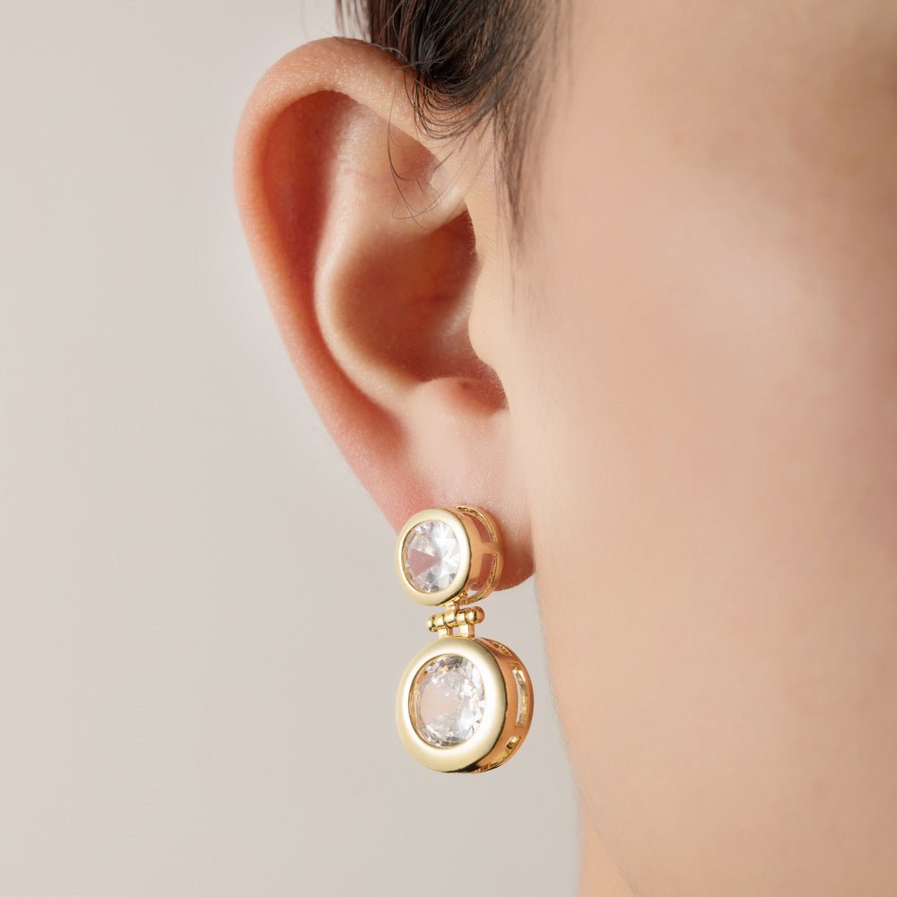 14K Gold Plated Round Ring Earrings