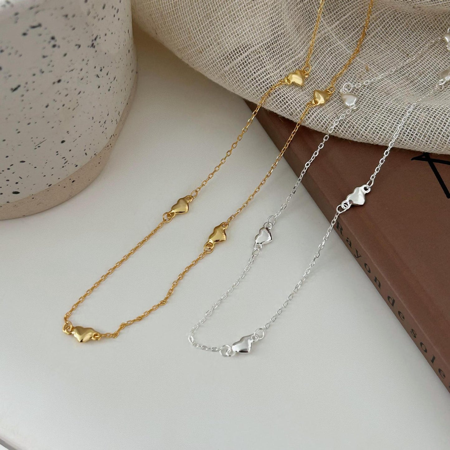 925 Sterling Silver Loving Heart Necklace Simple Temperament Necklace