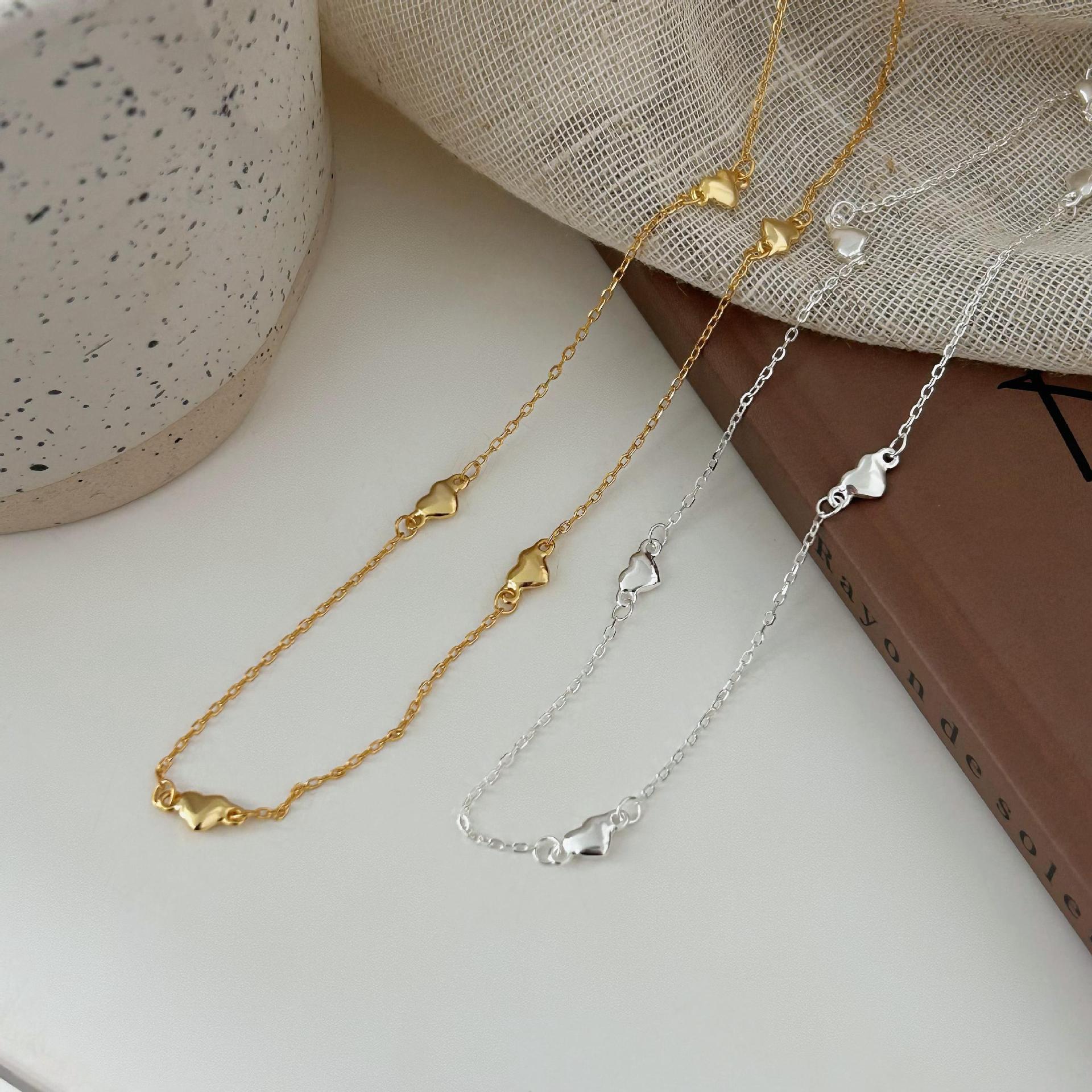 925 Sterling Silver Loving Heart Necklace Simple Temperament Necklace