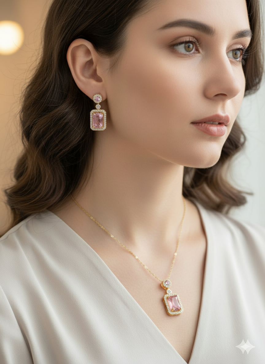 Royal Gemstone Necklace Set