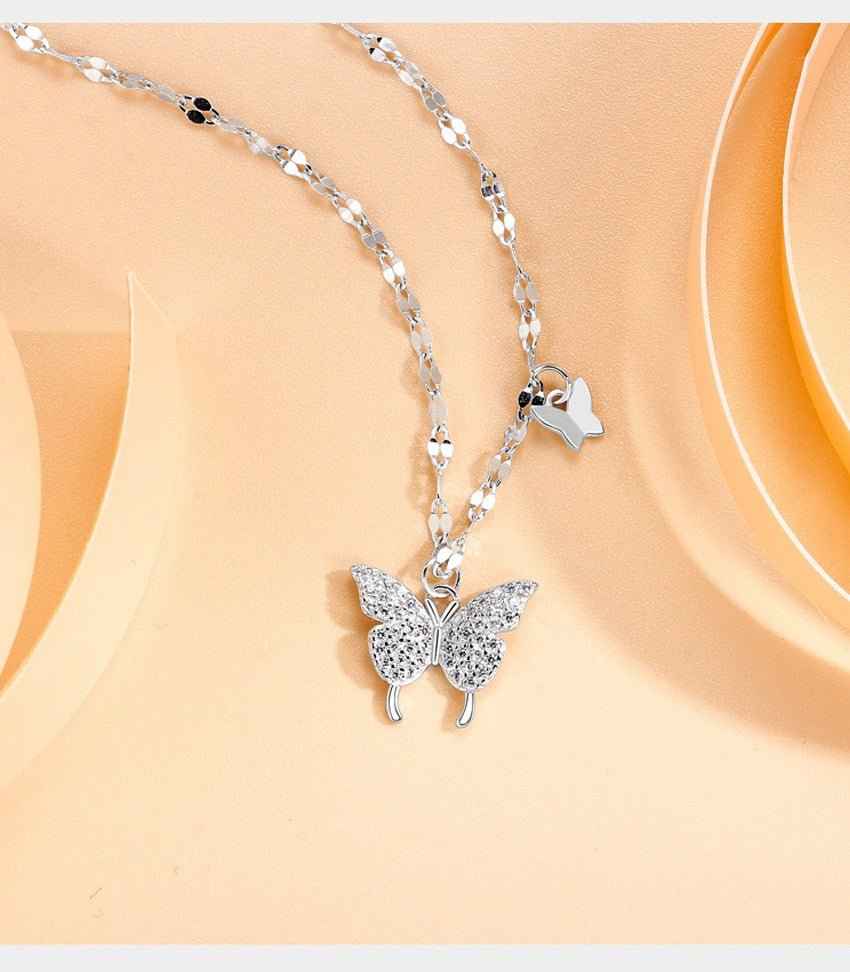 Butterfly Necklace For Women Light Luxury Minority High-grade Tassel Clavicle Chain