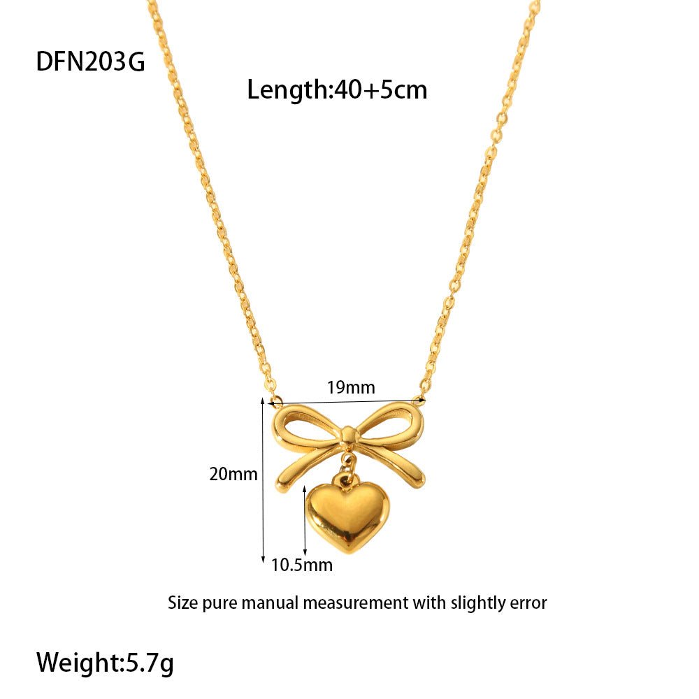 Love Pendant Necklace Stainless Steel Clavicle Chain Necklace For Women