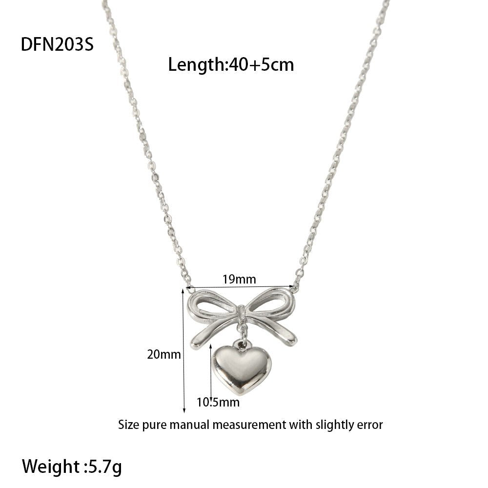 Love Pendant Necklace Stainless Steel Clavicle Chain Necklace For Women