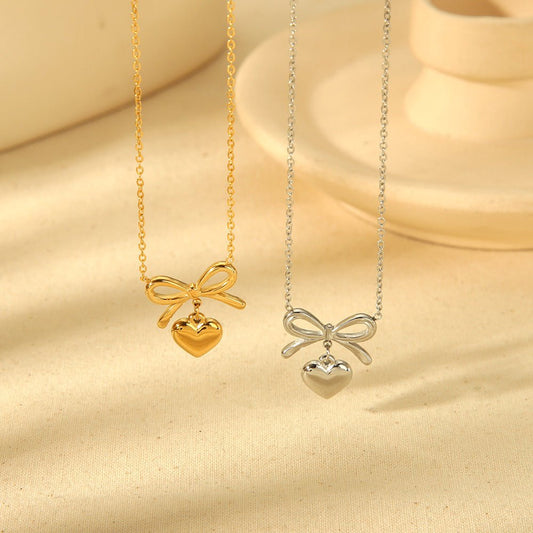 Love Pendant Necklace Stainless Steel Clavicle Chain Necklace For Women