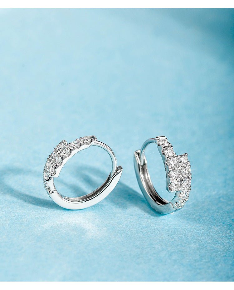 Small Diamond Ear Clip Female Light Luxury Fashion Earrings