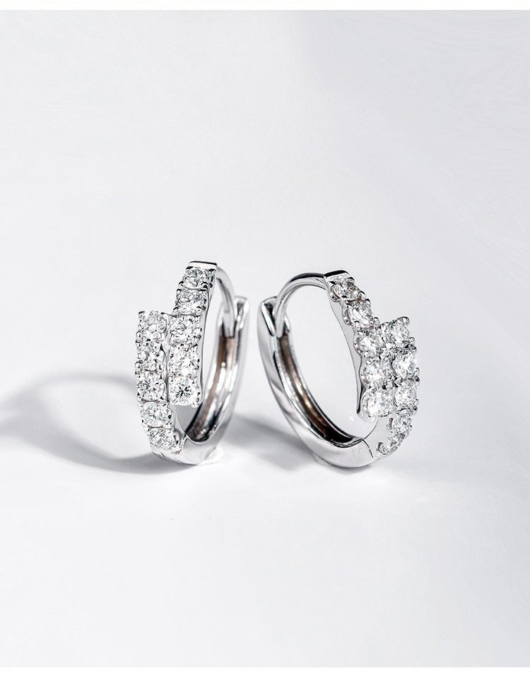 Small Diamond Ear Clip Female Light Luxury Fashion Earrings