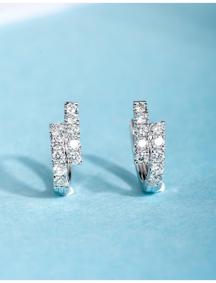 Small Diamond Ear Clip Female Light Luxury Fashion Earrings