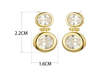 14K Gold Plated Round Ring Earrings