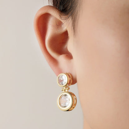 14K Gold Plated Round Ring Earrings