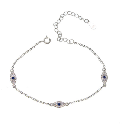 Blue Horse Eye Micro-inlaid Zircon Women's Bracelet