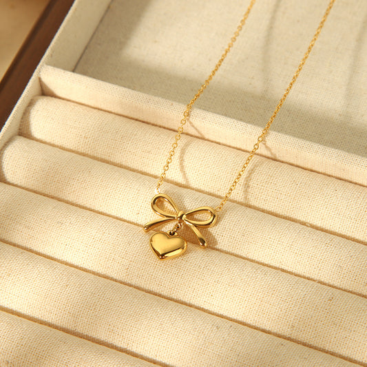 Love Pendant Necklace Stainless Steel Clavicle Chain Necklace For Women