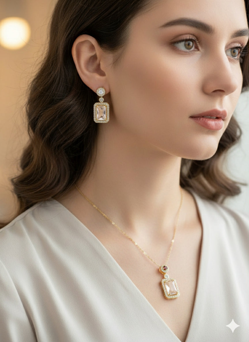 Royal Gemstone Necklace Set