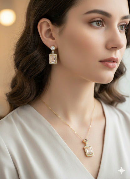 Royal Gemstone Necklace Set