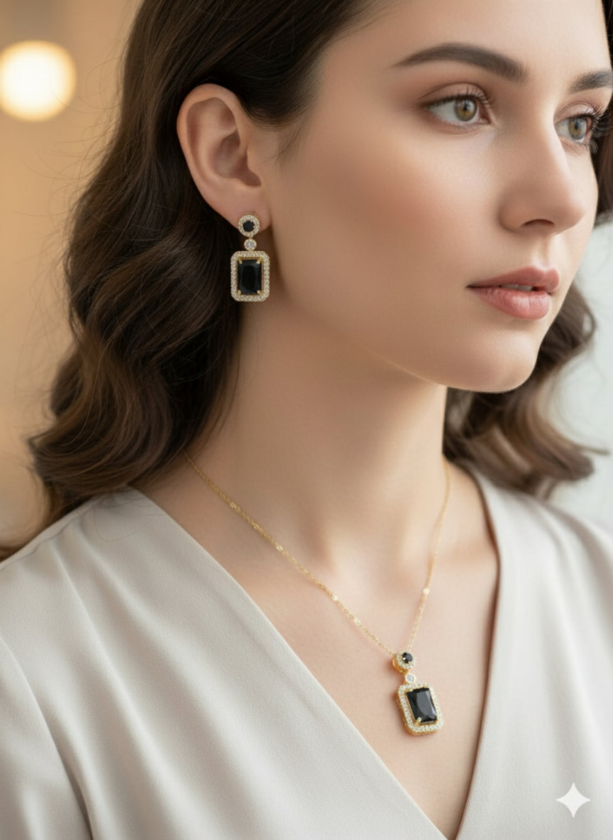 Royal Gemstone Necklace Set