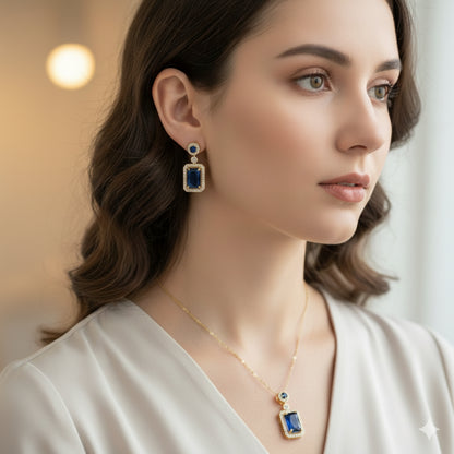 Royal Gemstone Necklace Set