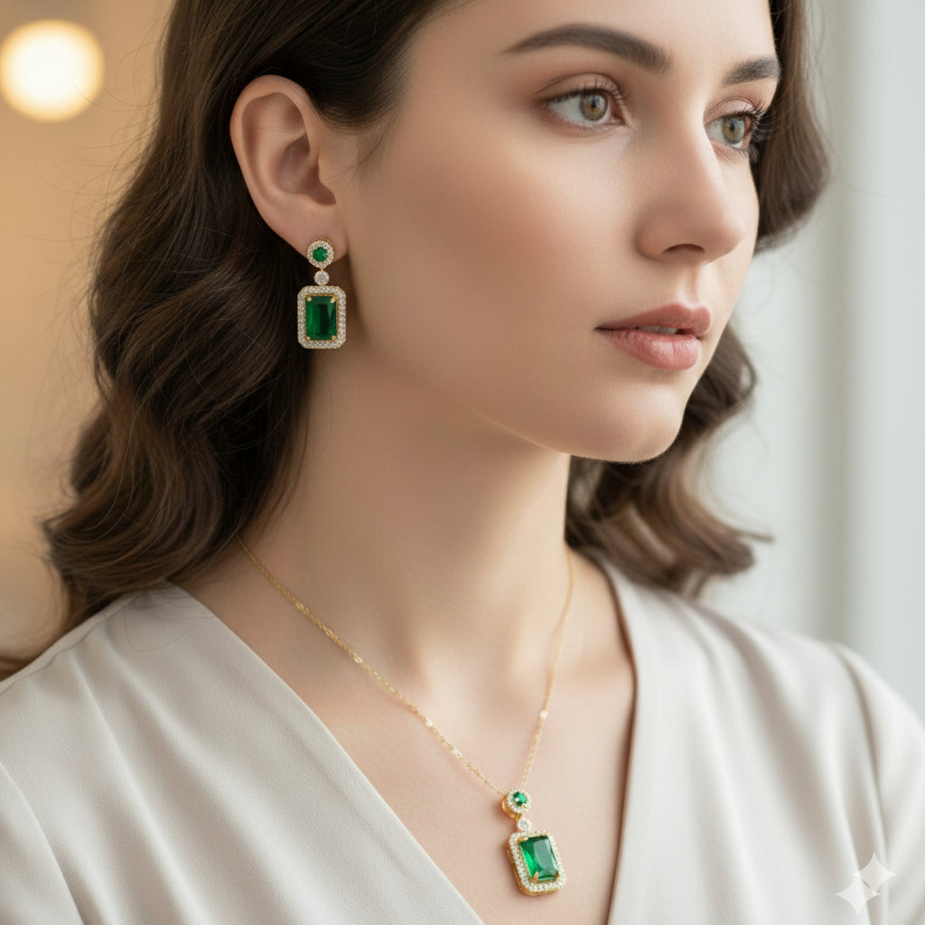 Royal Gemstone Necklace Set