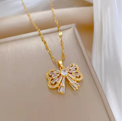 Butterfly Pendant Set (Necklace and Earrings)