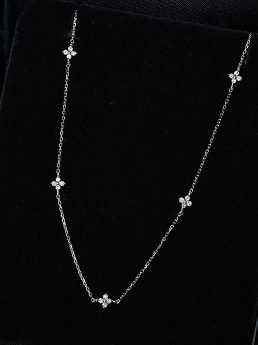 S925 Sterling Silver Gold Plated Light Luxury Star Elegance High-grade Starry Clavicle Chain