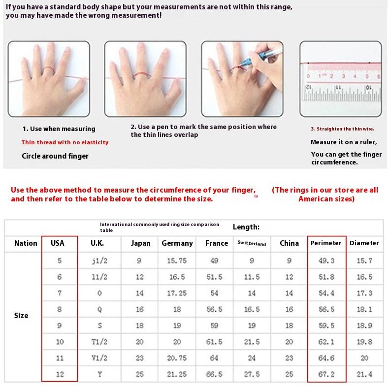 Copper Inlaid Zircon Ring For Women