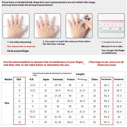 Copper Inlaid Zircon Ring For Women