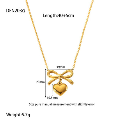 Love Pendant Necklace Stainless Steel Clavicle Chain Necklace For Women