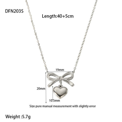 Love Pendant Necklace Stainless Steel Clavicle Chain Necklace For Women