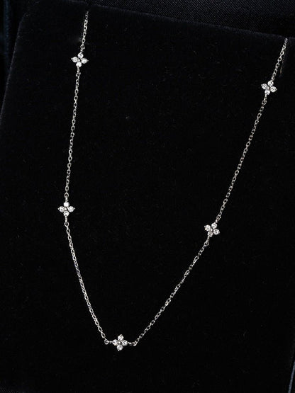 S925 Sterling Silver Gold Plated Light Luxury Star Elegance High-grade Starry Clavicle Chain