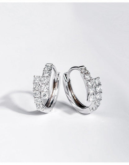 Small Diamond Ear Clip Female Light Luxury Fashion Earrings