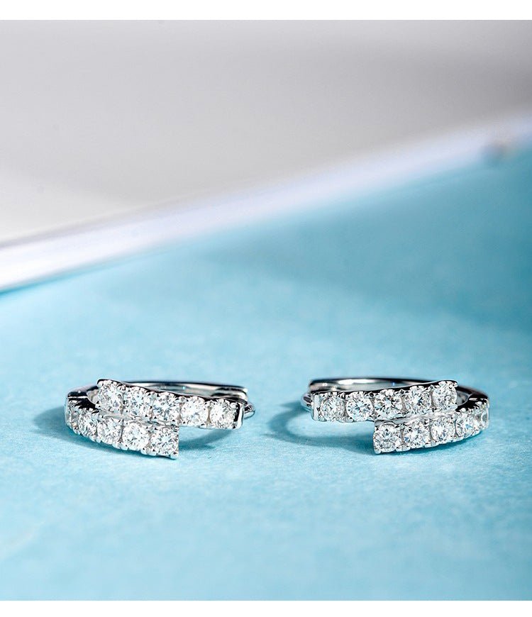 Small Diamond Ear Clip Female Light Luxury Fashion Earrings