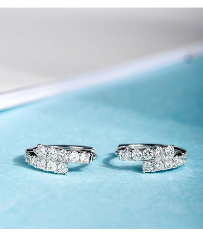 Small Diamond Ear Clip Female Light Luxury Fashion Earrings