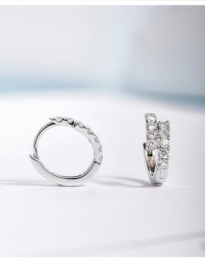 Small Diamond Ear Clip Female Light Luxury Fashion Earrings